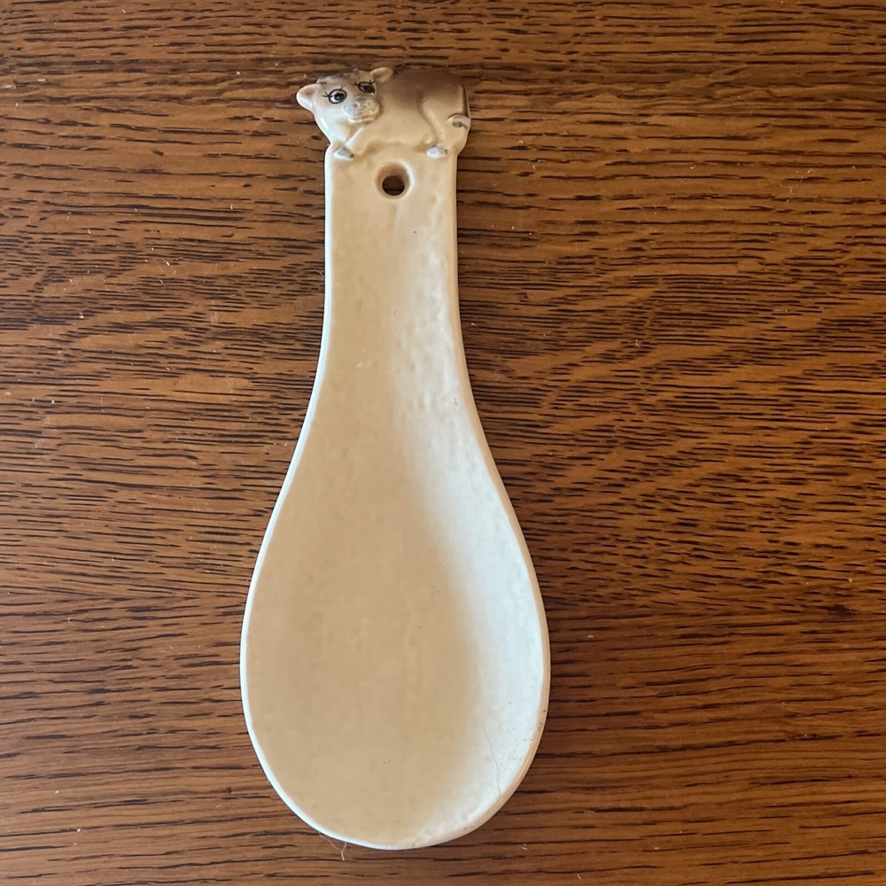 Vintage Otagiri Jersey Brown Swiss Cow Japan Spoon Rest 8.5"